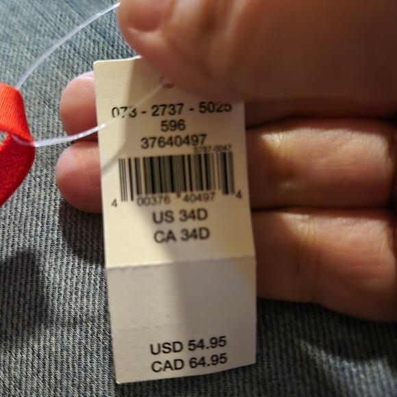 Aerie Red Lace Wireless Balconette Bra 34D NWT - Picture 12 of 12